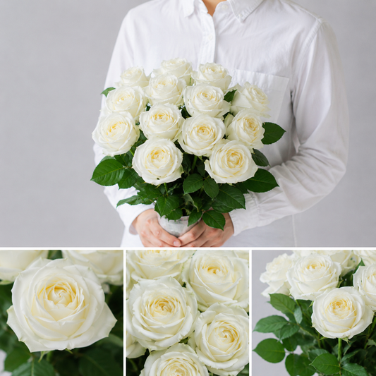 【esprio fleurs paris】【切花最高等級『秀等級』 バラ「ポルトスノー」10本セット】【エスプリオフルール】